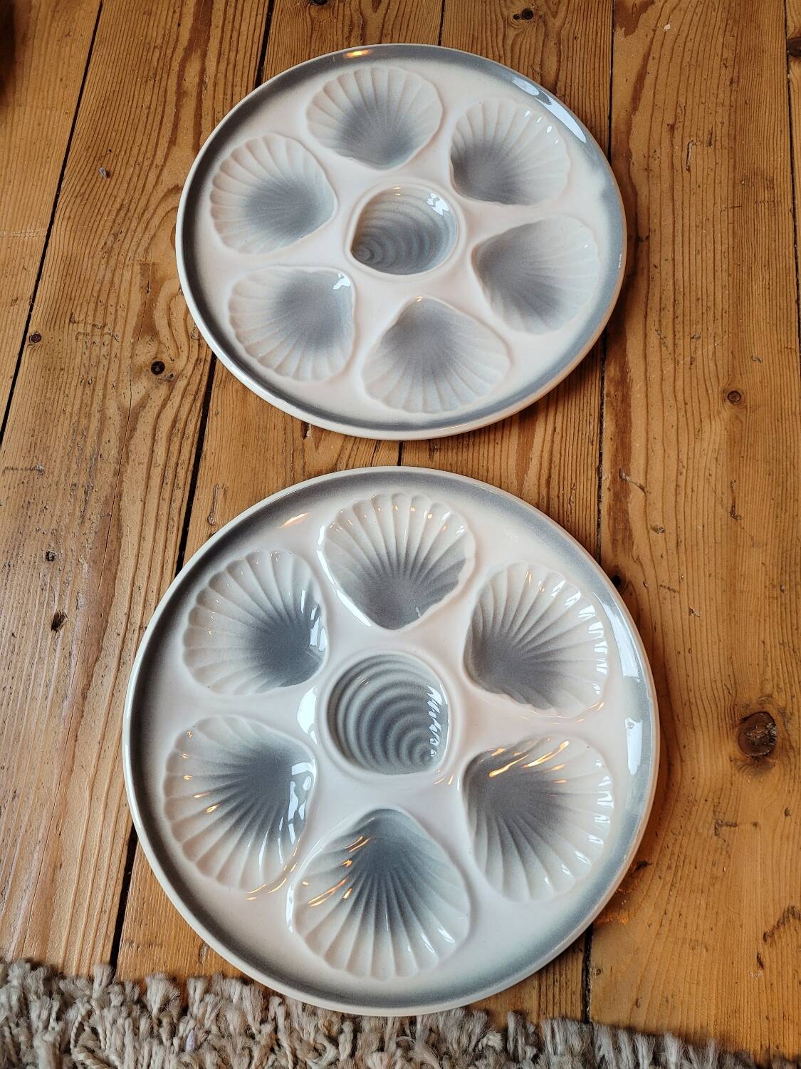 5 Orchies Moulin des Loups oyster plates