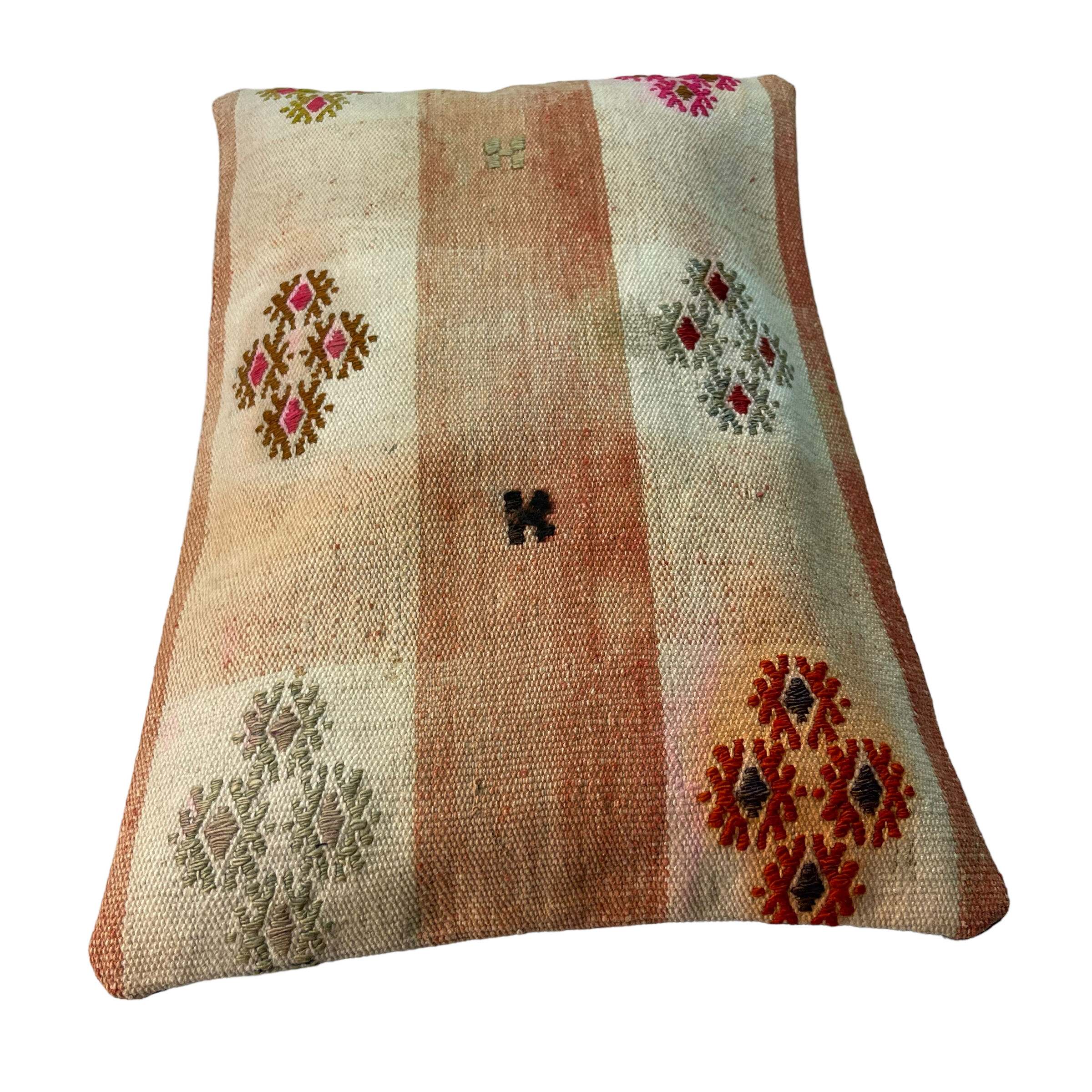 Vintage turkish kilim cushion cover, 30 x 50 cm