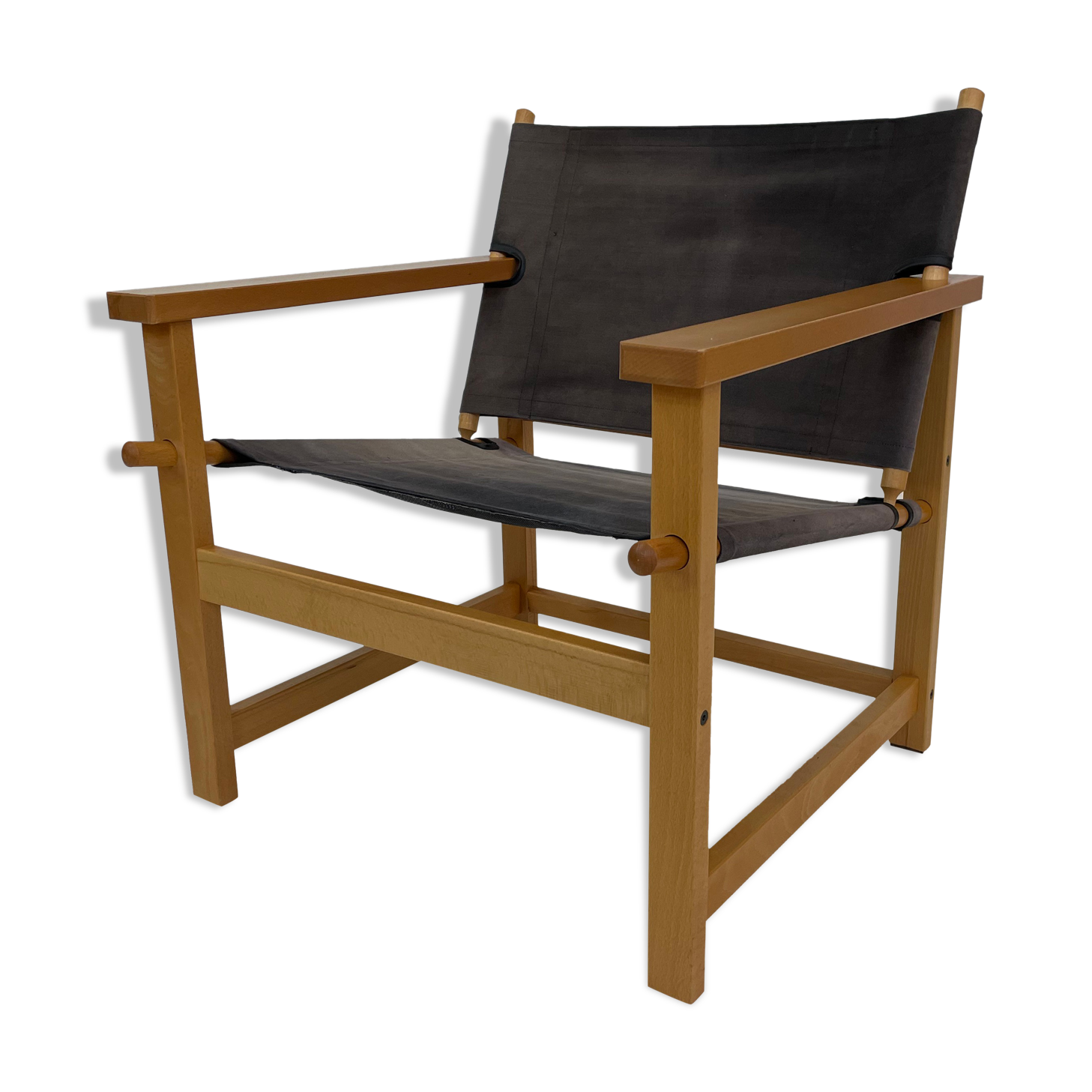 Vintage Safari Chair 1980s Hyllinge Møbler Denmark