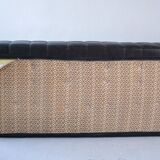 Ensemble de Salon Kashima Vintage en Cuir Noir par Michel Ducaroy pour Ligne Roset, 1976, Set de 3
