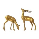 Golden brass deer & DOE 1970