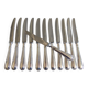 12 couteaux de table métal argenté