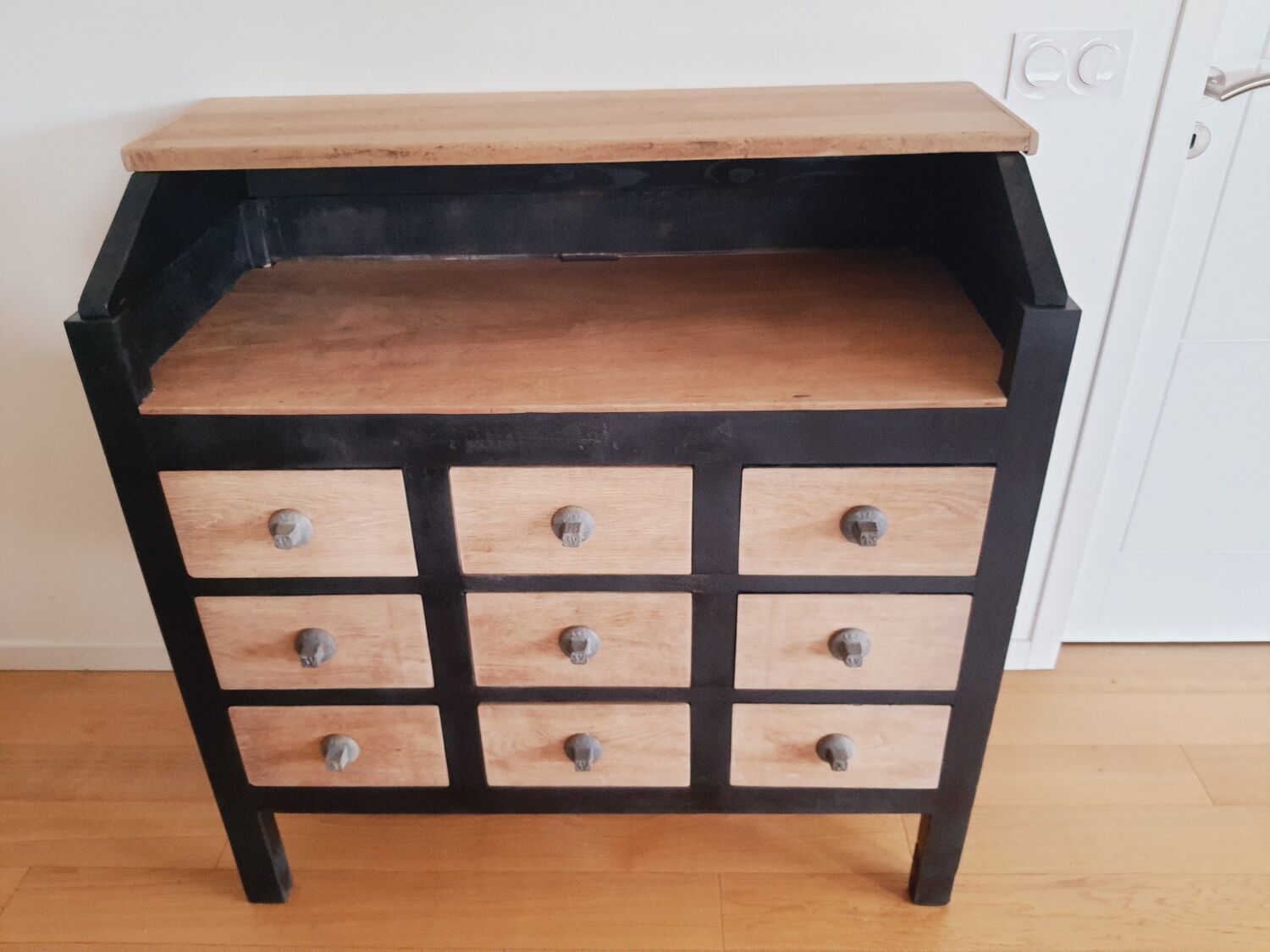 Apothecary cabinet with drawers