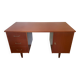 Bureau Double Caisson Vintage Capelle - Années 60 Teck/Acajou