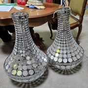 Pair of hot air balloon chandeliers designed in the late 20th century.