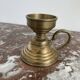 Hand candle holder, cellar rat, brass, gilded, gold, handle, 1950s, decoration, chic, decor, room