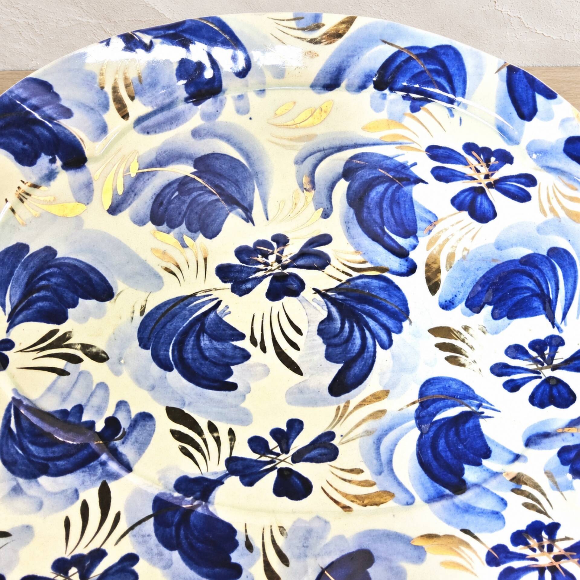 Vintage bonbonniere H. Bequet blue birds hand-painted