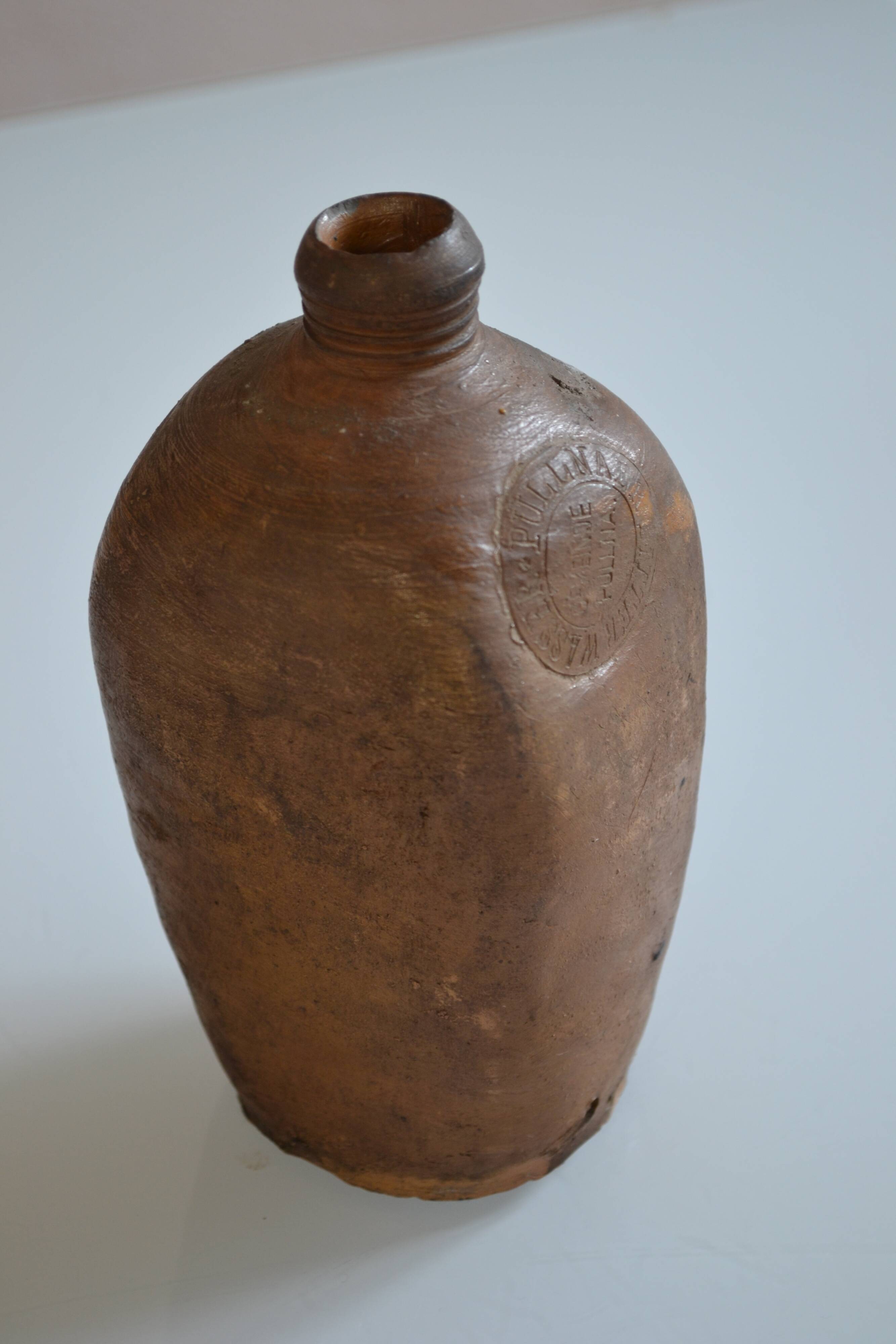 old stoneware bottle "Pullnaer Bitter Wasser" Germany circa 1850