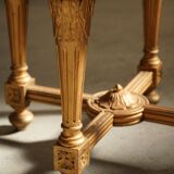 Antique round Gustavian stool, Swedish cabinetmaker, late 18th century.