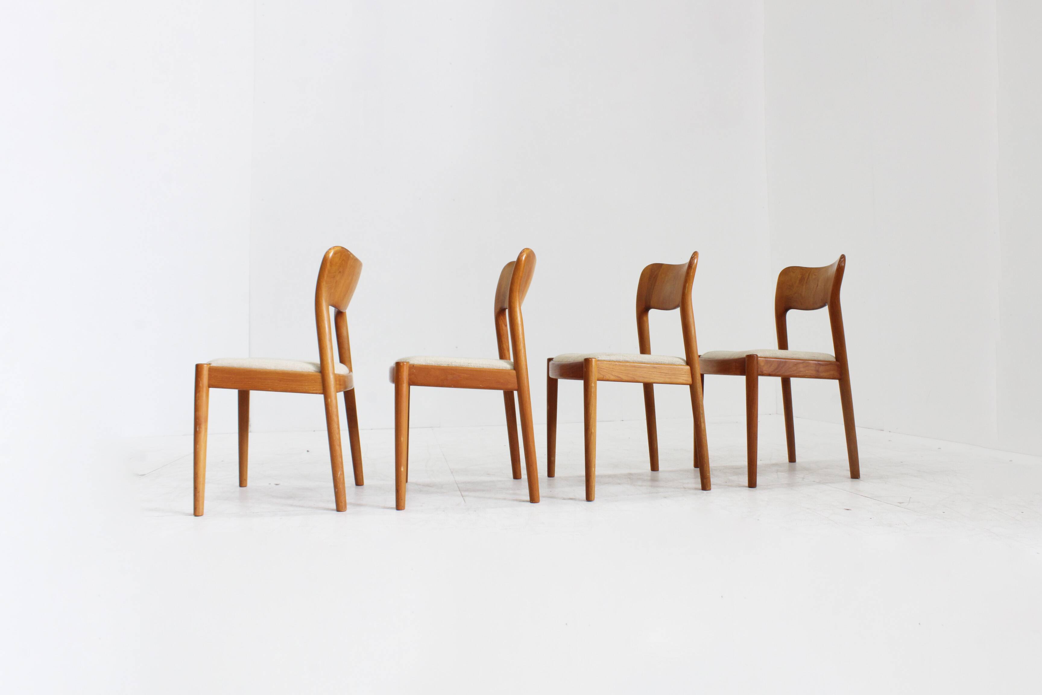 Chaises de salle à manger danoises vintage par Niels Koefoed pour Koefoeds Hornslet, 1960,