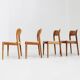 Chaises de salle à manger danoises vintage par Niels Koefoed pour Koefoeds Hornslet, 1960,