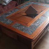 Robert Tissot cherry and marble coffee table