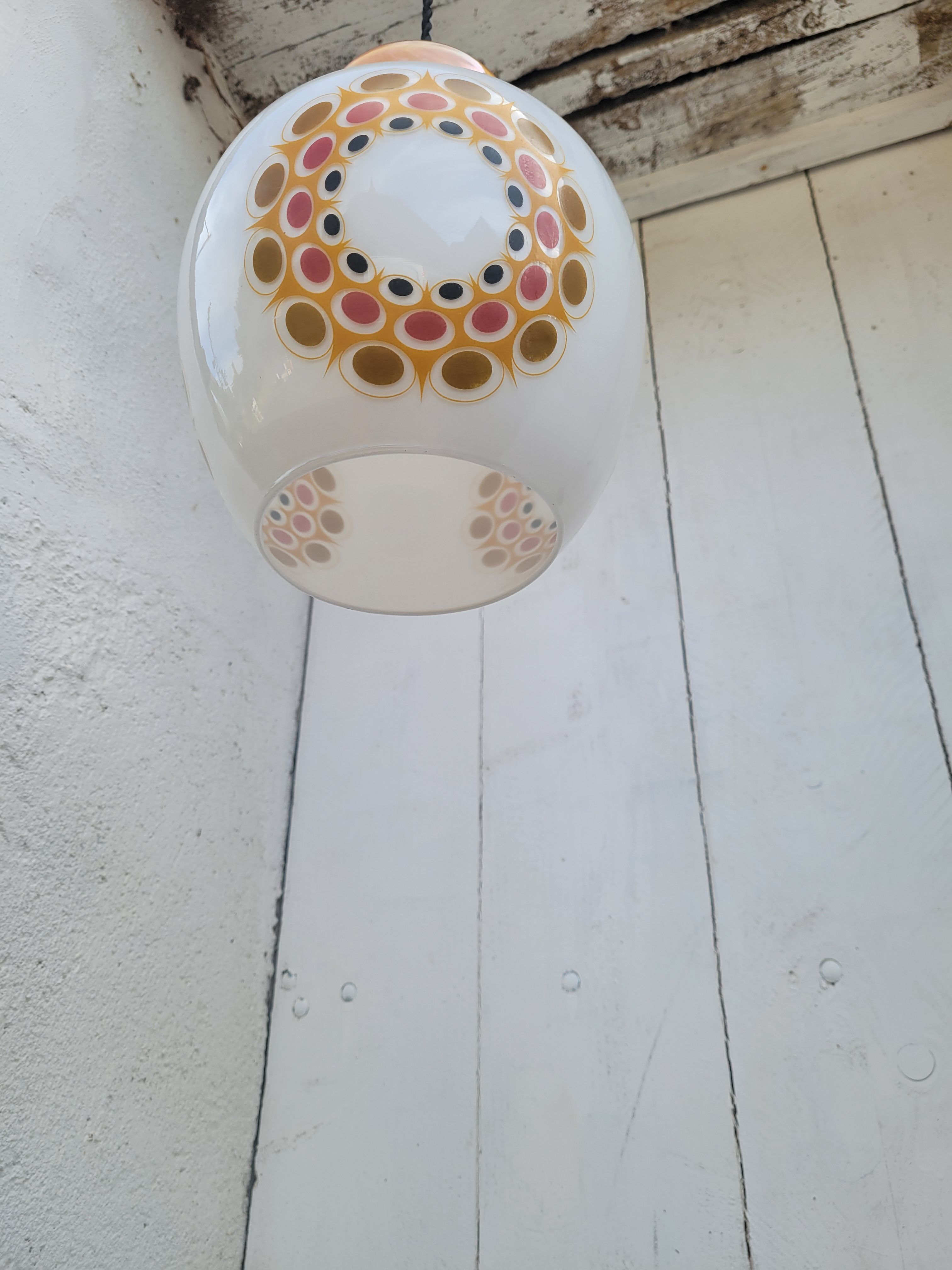 Opaline hanging lamp 70