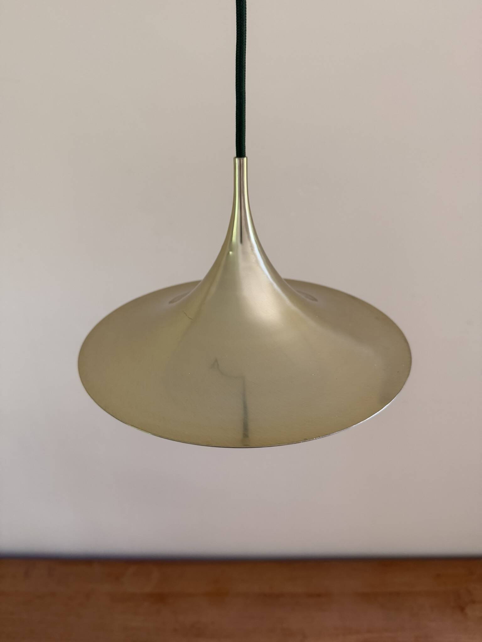 Vintage Brass Fog & Mørup Semi Pendant Lamp