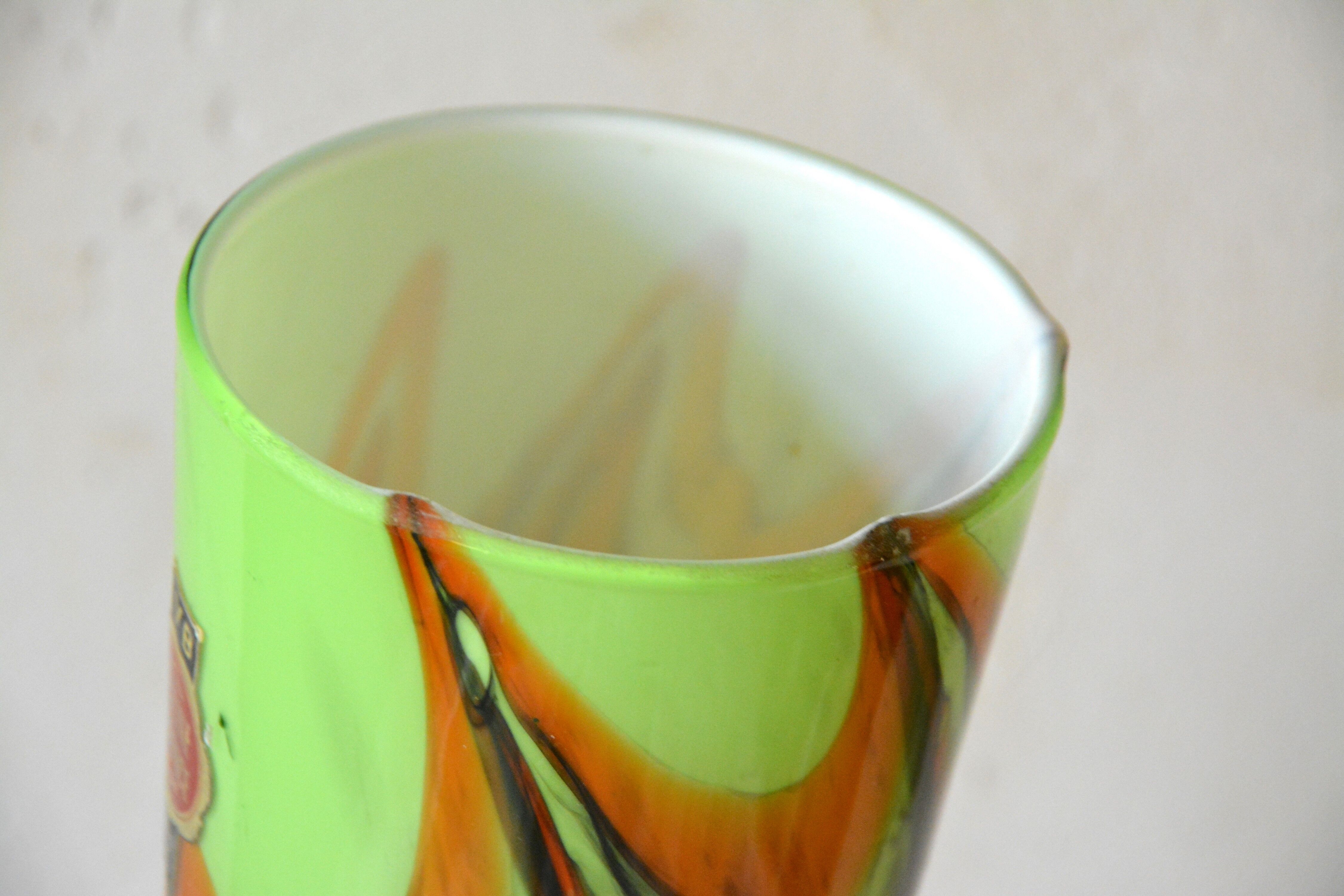 Opaline Florence vase by Carlo Moretti 70s, Italy