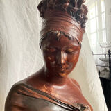 Bust of the Recamier in painted plaster