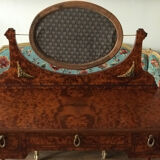 Elm burl and bronze desk