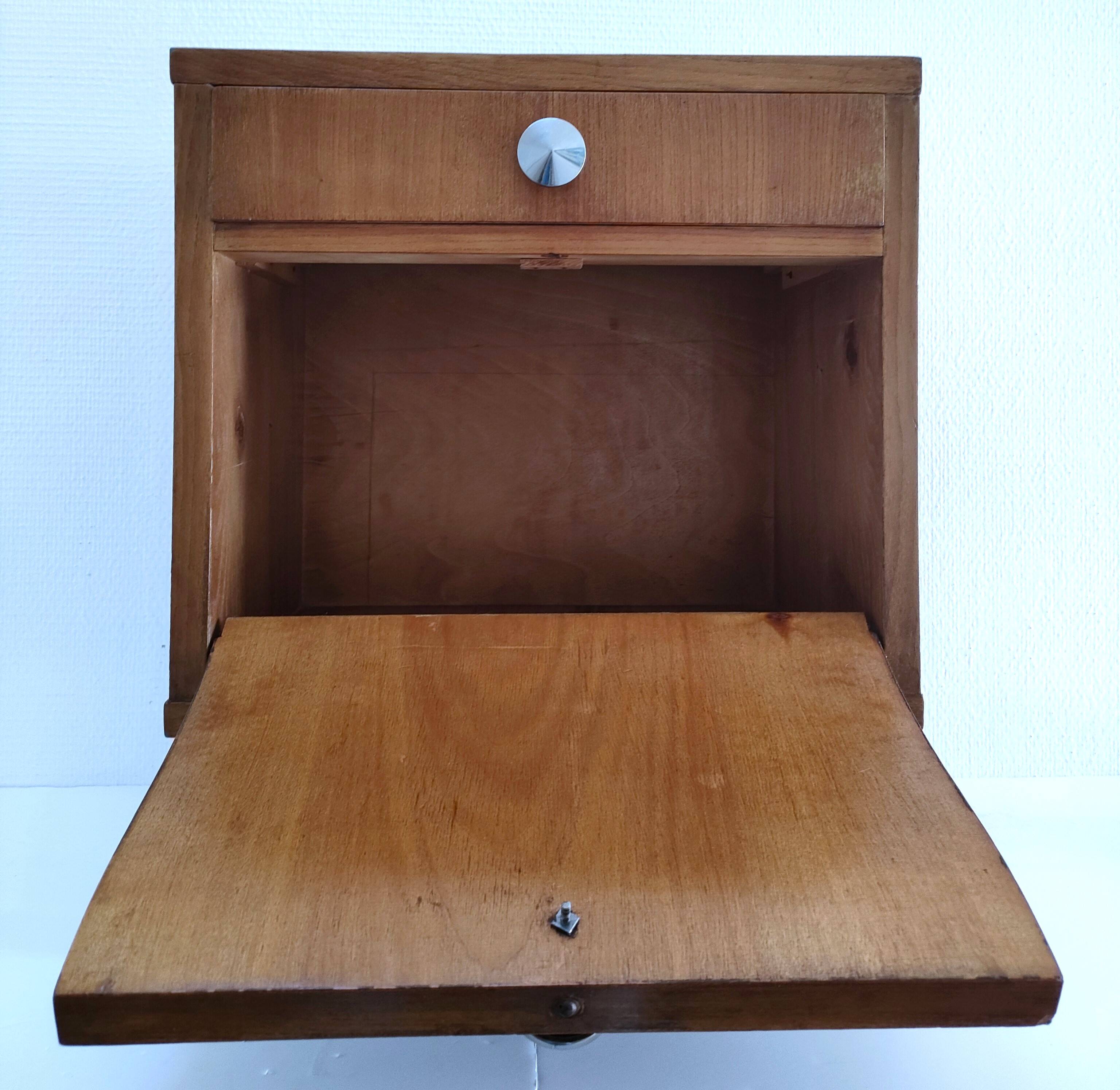 60s designer wooden bedside table