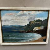 Oil on cardboard signed, dated 1904.