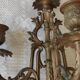 Chandelier ancien régule et onyx vert