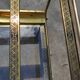 Old rolling coffee table serving vintage brass bar 50s mid-century design
