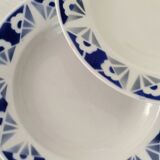 Deep plates opaque porcelain gien flanders model vintage art deco style decor