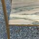 Pair of neoclassical side tables in bronze, brass, marble, and o.