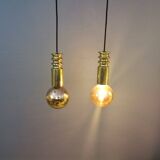 Frimann Goldstar pendant lights made by Philips in the 1970s. Model SPYBALL