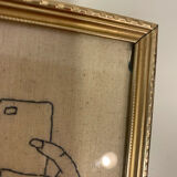 Broderie encadrée