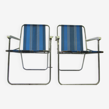 Lot de 2 chaises de camping Vintage