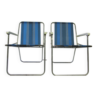 Lot de 2 chaises de camping Vintage