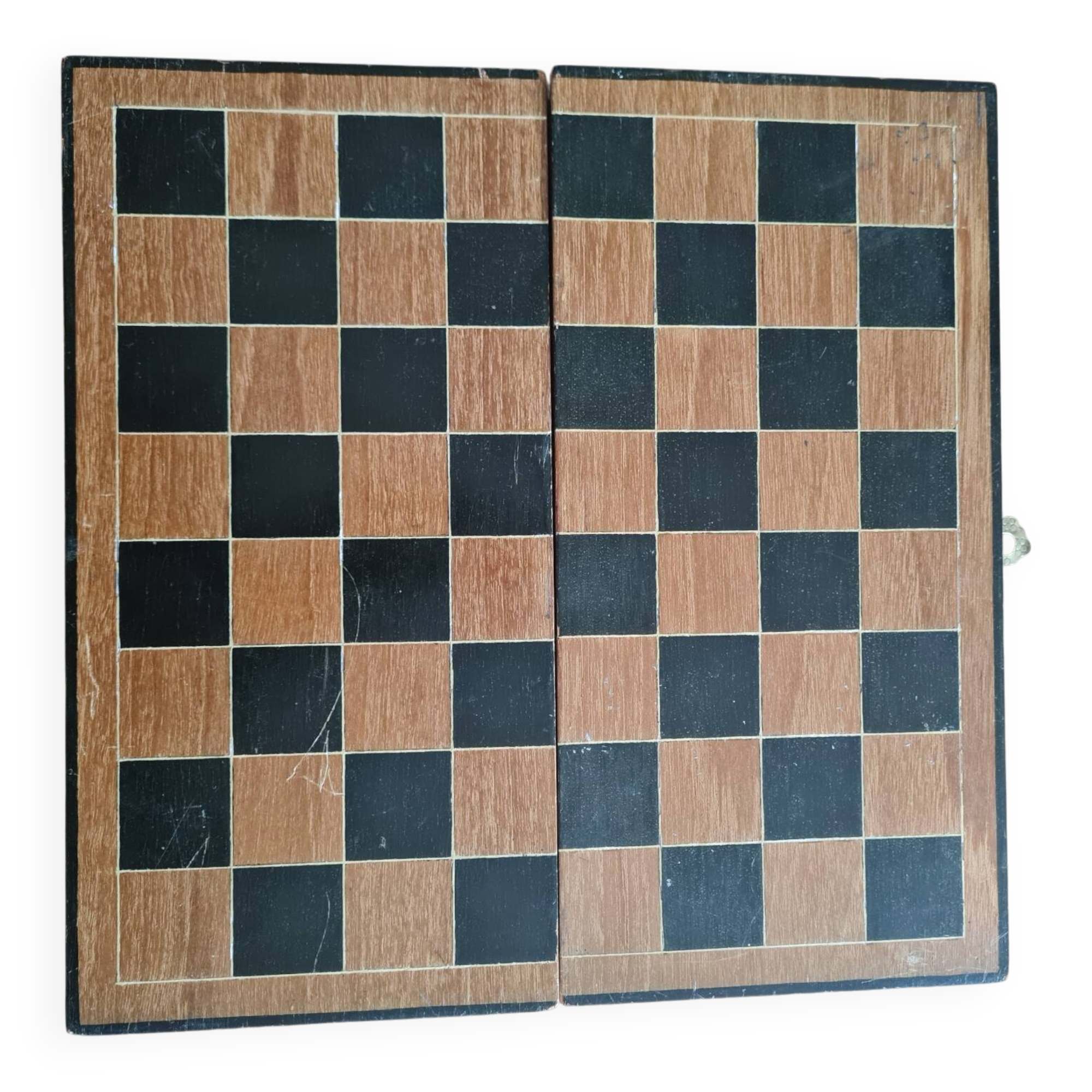 Vintage Wooden and Velvet Folding Chess Set Hong Kong - 37x37 cm
