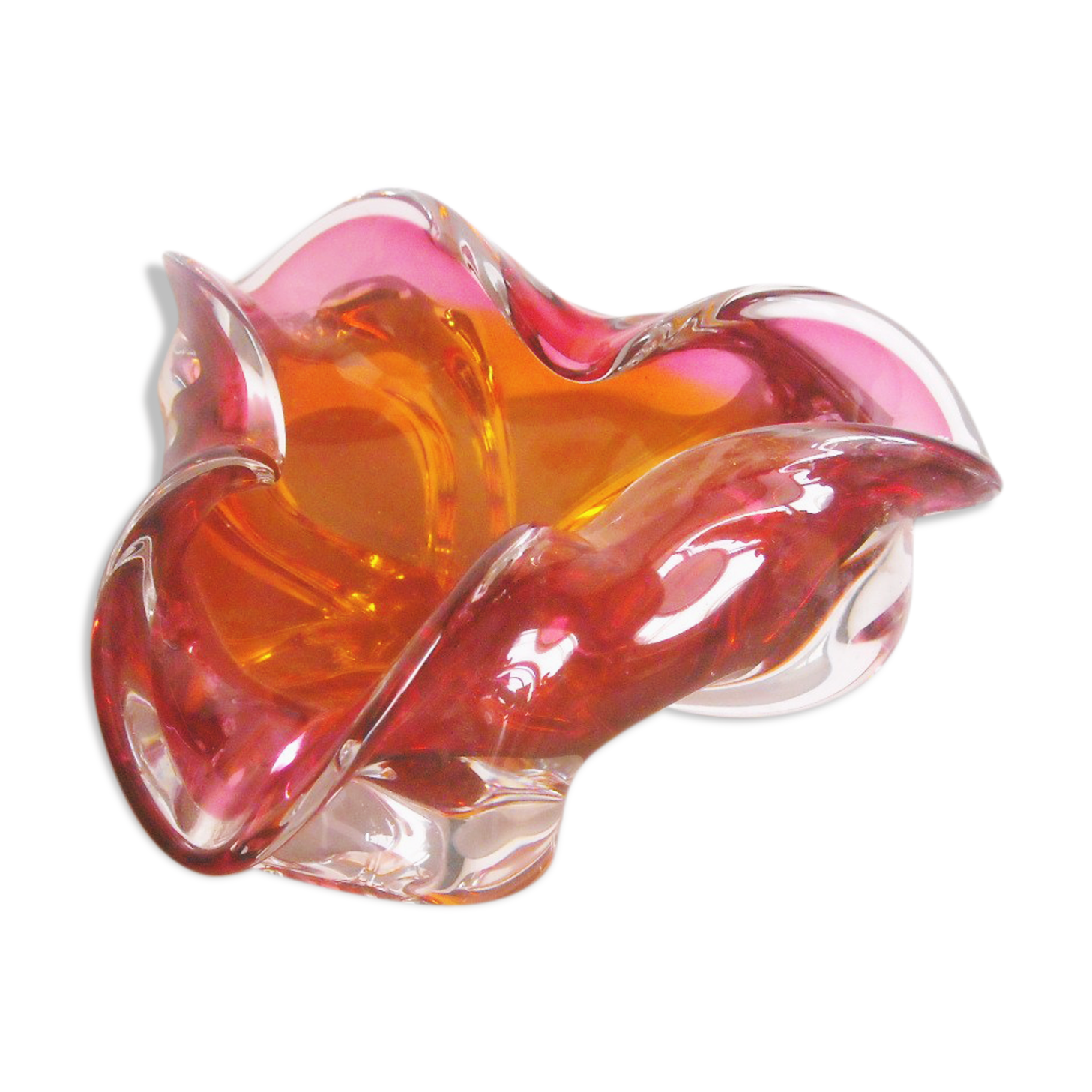 Colorful glass ashtray