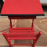 Folding children's desk made of painted wood