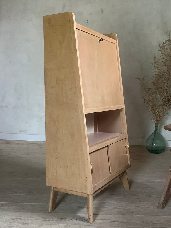 Bureau secrétaire bibliothèque vintage pyramidale
