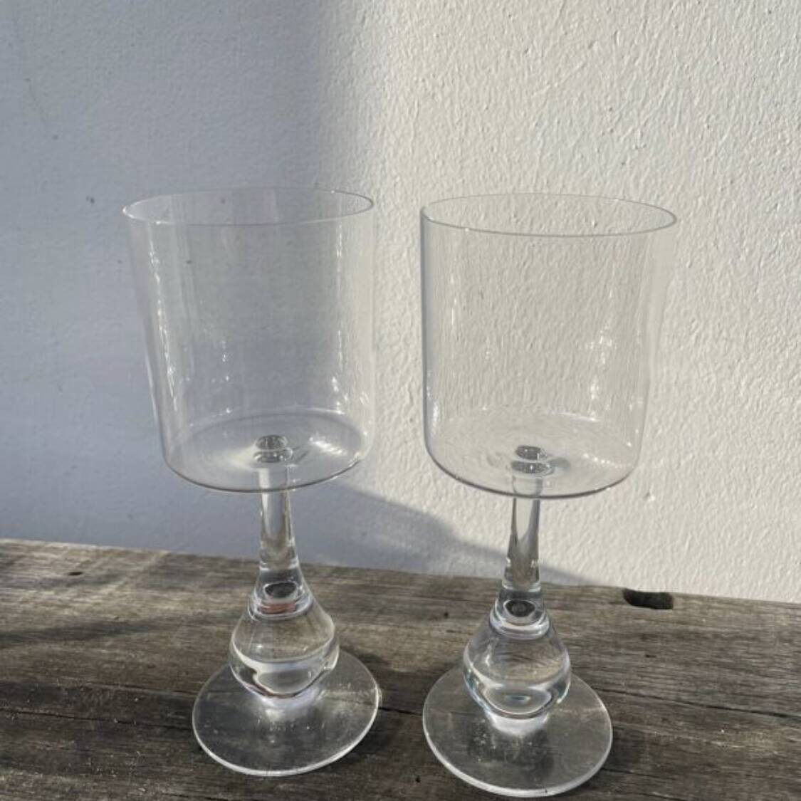 Pair of crystal goblets from Baccarat.