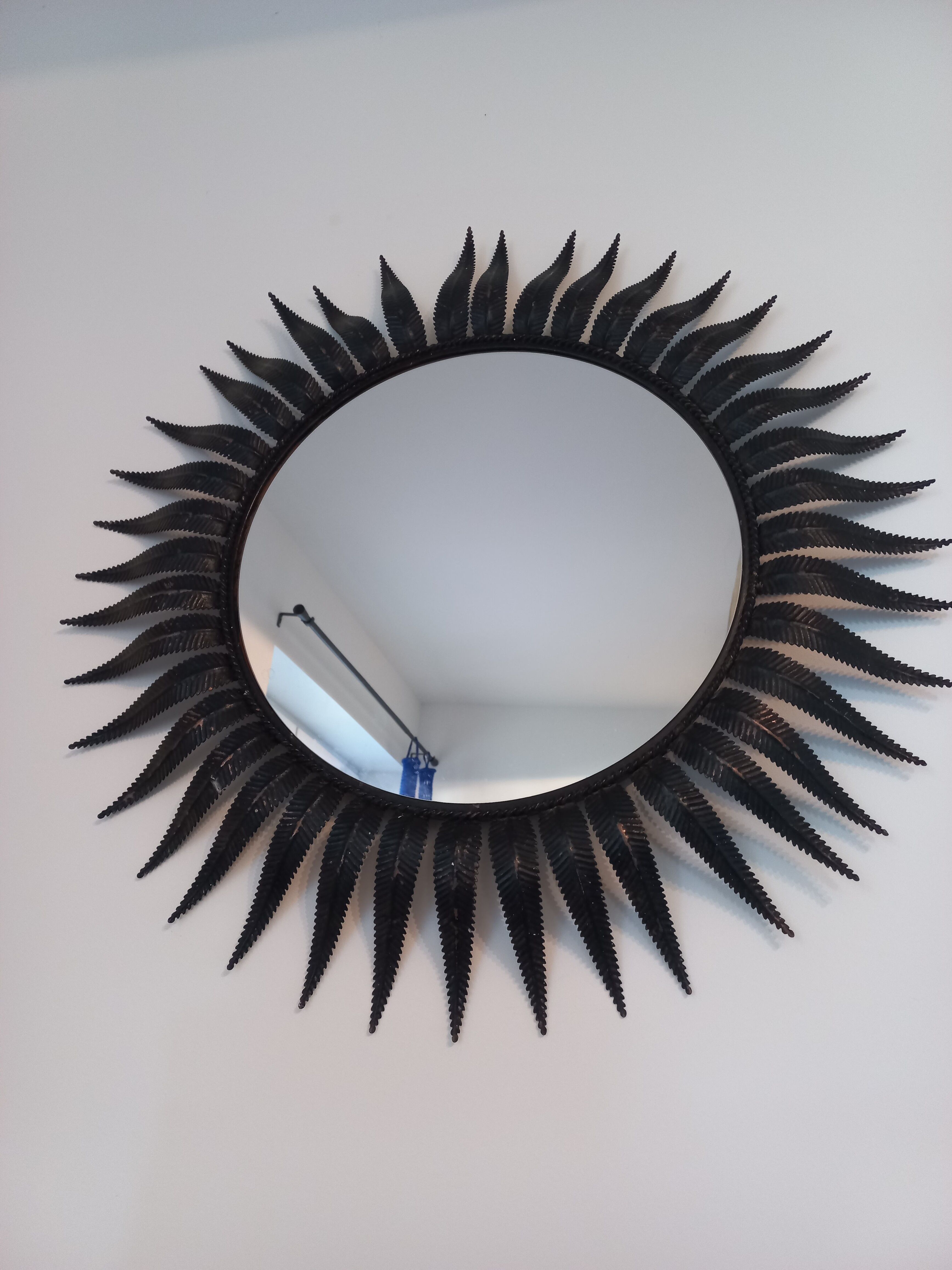 miroir métal 60s