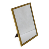 petit miroir en laiton doré bord texturé 1950