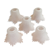 Lot of 5 globes old art deco frosted glass
