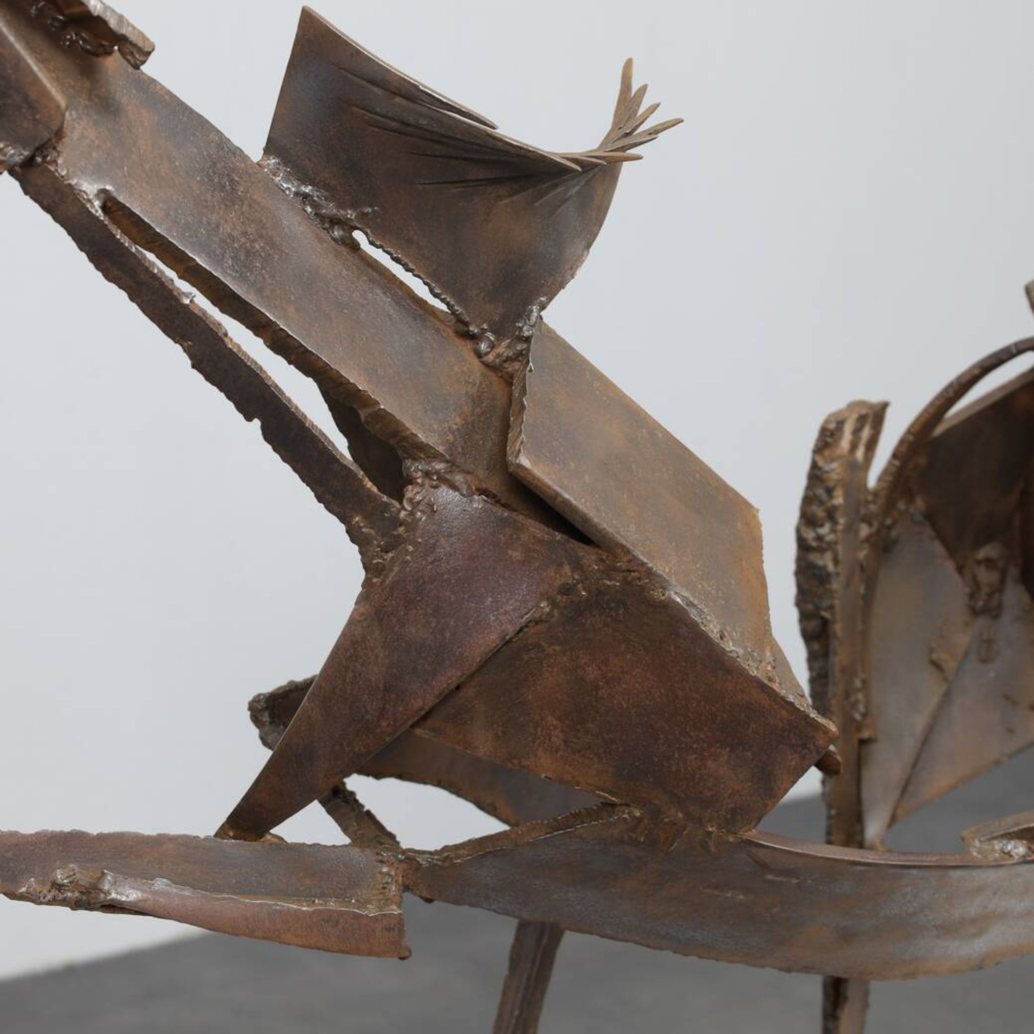 Iron horse sculpture by Raphael Saintenoy, Europe 1960s