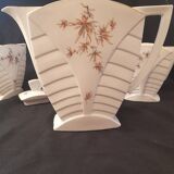 Art deco style coffee service 1 coffee maker, 1 milk jug, and 1 sugar bowl