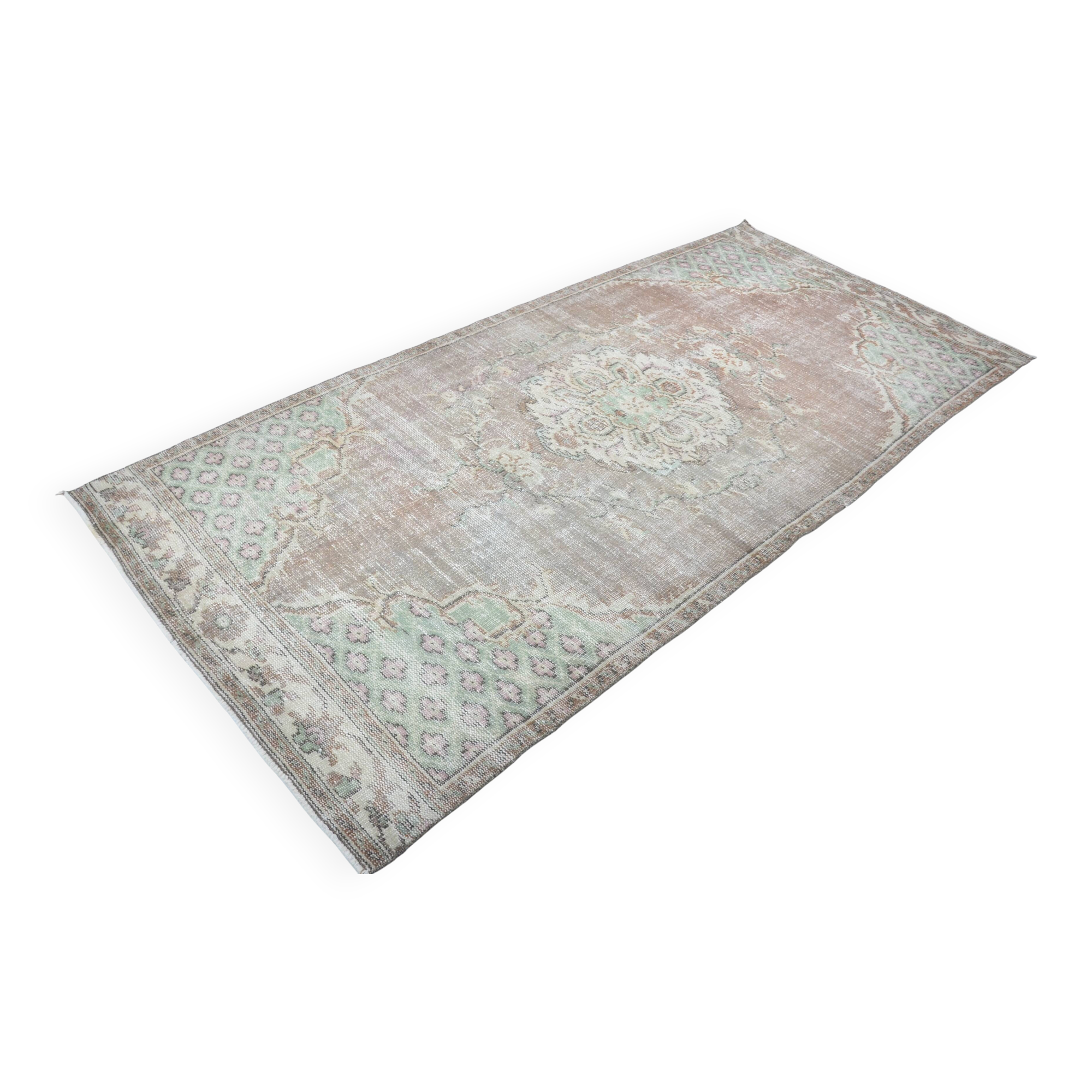 Ethnic Vintage wool Oushak Rug sku 3312