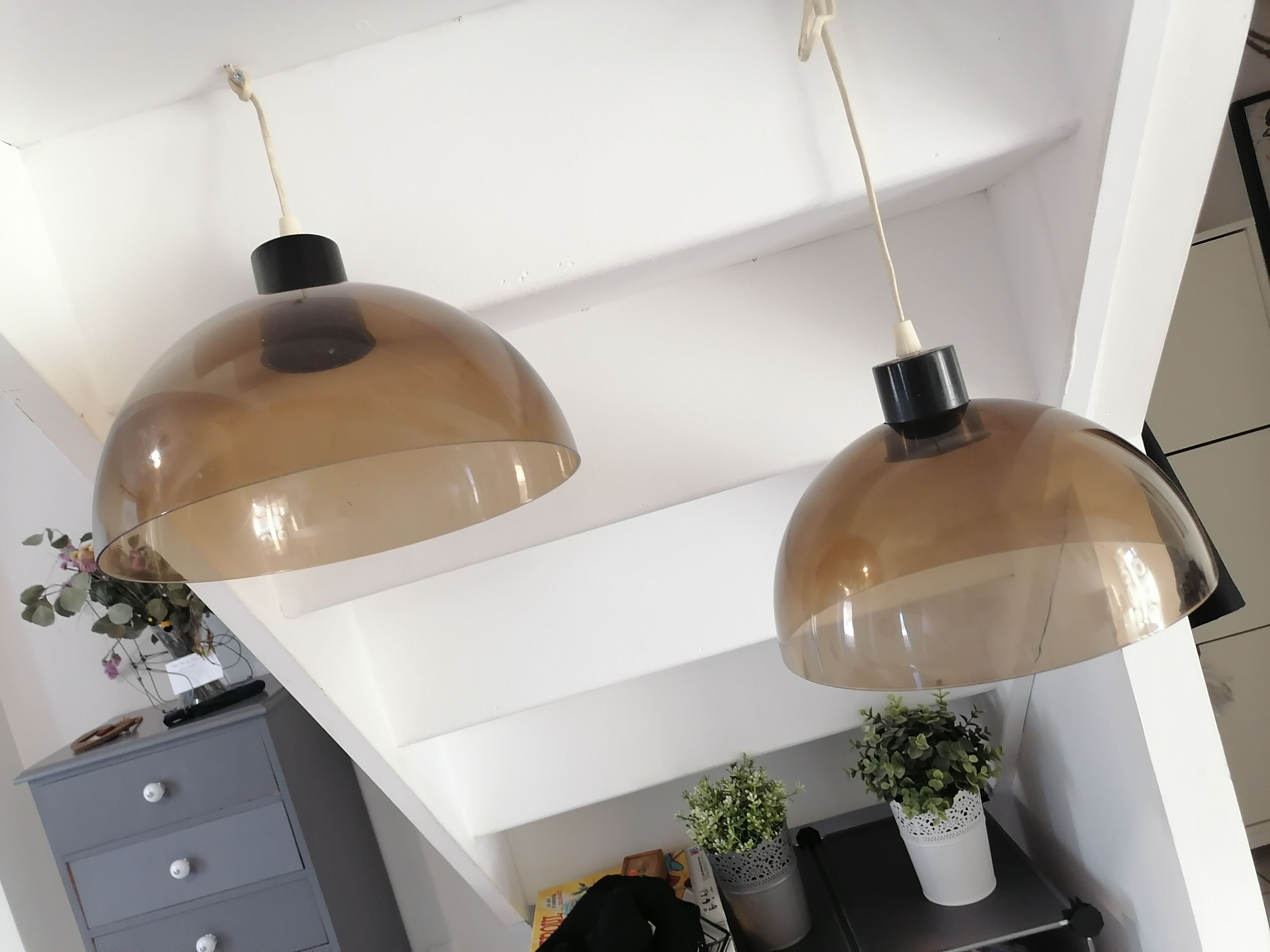 Set of 2 chandeliers 1970