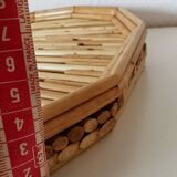Rattan and bamboo serving tray
