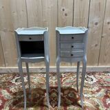 Pair of white Louis XV style bedside tables.