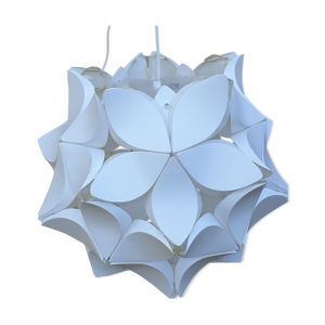 Suspension boule fleurs style seventies