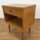 Scandinavian bedside vintage blond wood 1 drawer
