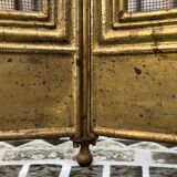 Old brass fireplace screen