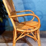 Pair of rattan chairs 1960s