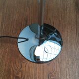 Vintage space table lamp, glass and metal, 1970s